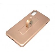 Capa De Silicone Motomo Con Anillo De Dedo Para Apple Iphone X (5.5 ) Rosado Dourada.